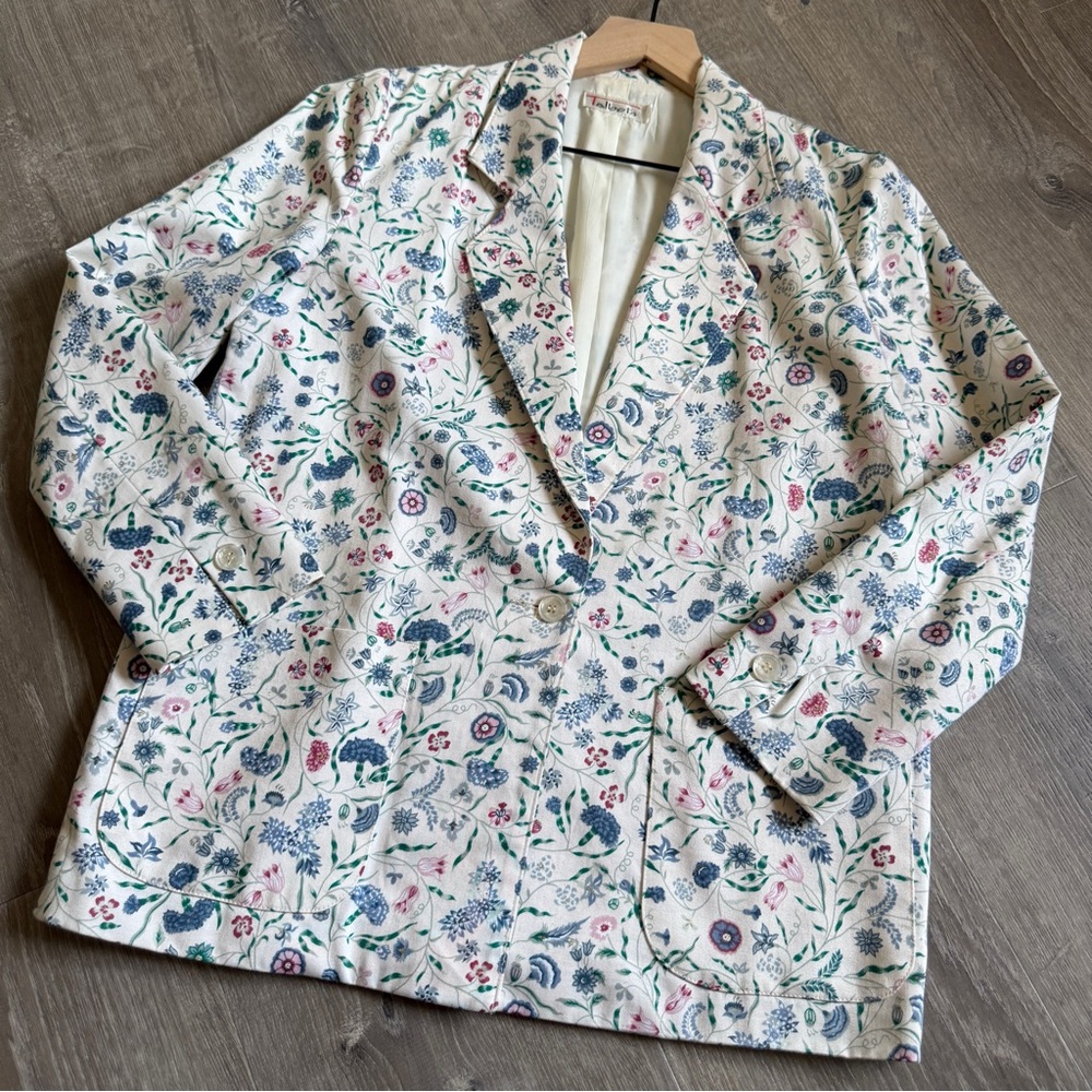 Vintage Talbots Floral Patterned Blazer-Size 4